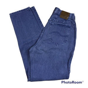 Vintage Lee Riveted High Waisted 90s Mom Jeans Periwinkle Blue